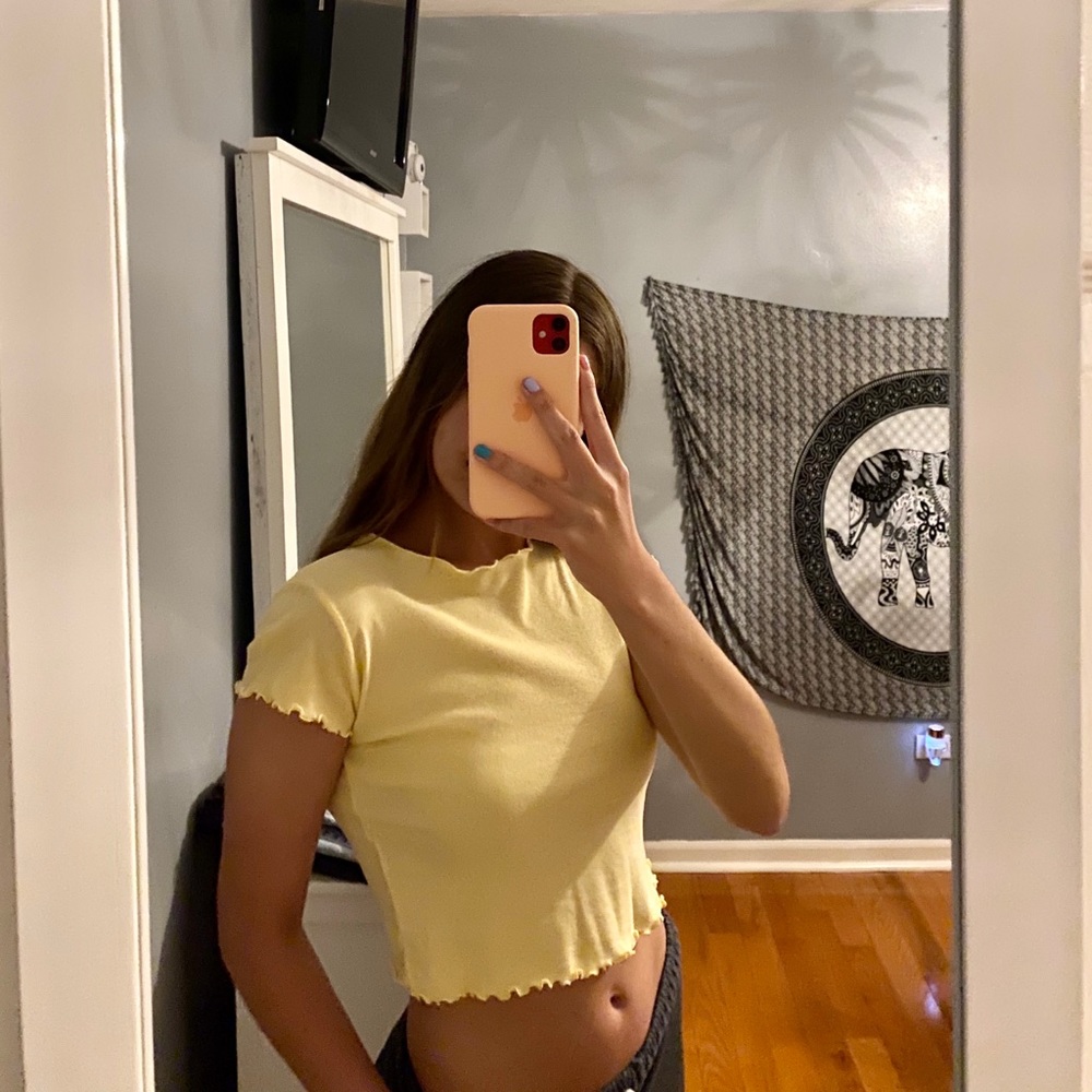 Yellow Brandy Melville Crop Top